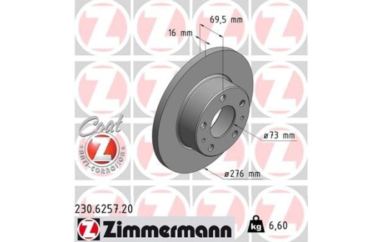 Disque de frein 230.6257.20 Zimmermann