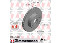 Disque de frein 230.6268.20 Zimmermann