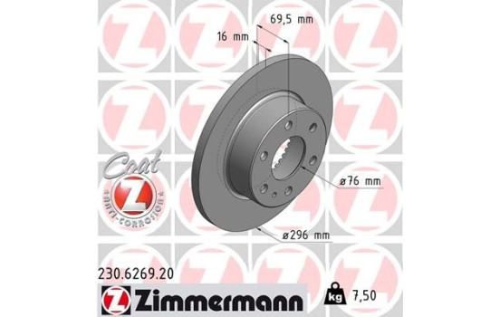 Disque de frein 230.6269.20 Zimmermann
