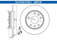 Disque de frein 24.0108-0120.1 ATE
