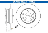 Disque de frein 24.0108-0122.1 ATE