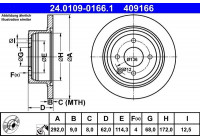 Disque de frein 24.0109-0166.1 ATE