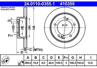 Disque de frein 24.0110-0355.1 ATE