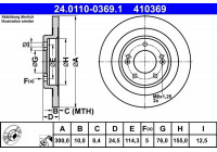 Disque de frein 24.0110-0369.1 ATE