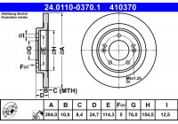 Disque de frein 24.0110-0370.1 ATE