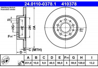 Disque de frein 24.0110-0378.1 ATE