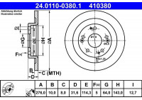 Disque de frein 24.0110-0380.1 ATE