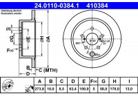 Disque de frein 24.0110-0384.1 ATE