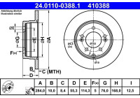 Disque de frein 24.0110-0388.1 ATE