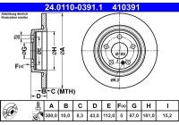 Disque de frein 24.0110-0391.1 ATE