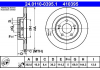 Disque de frein 24.0110-0395.1 ATE
