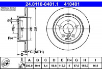 Disque de frein 24.0110-0401.1 ATE
