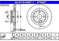 Disque de frein 24.0110-0407.1 ATE