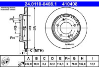 Disque de frein 24.0110-0408.1 ATE