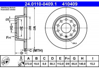 Disque de frein 24.0110-0409.1 ATE