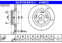 Disque de frein 24.0110-0413.1 ATE