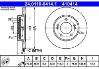 Disque de frein 24.0110-0414.1 ATE
