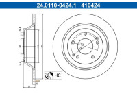Disque de frein 24.0110-0424.1 ATE
