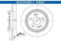 Disque de frein 24.0110-0427.1 ATE