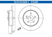 Disque de frein 24.0110-0428.1 ATE