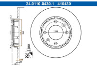 Disque de frein 24.0110-0430.1 ATE