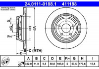 Disque de frein 24.0111-0188.1 ATE