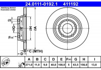 Disque de frein 24.0111-0192.1 ATE