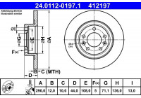 Disque de frein 24.0112-0197.1 ATE