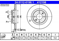 Disque de frein 24.0112-0198.1 ATE