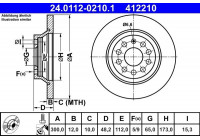 Disque de frein 24.0112-0210.1 ATE