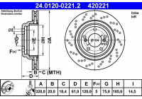 Disque de frein 24.0120-0221.2 ATE