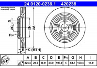 Disque de frein 24.0120-0238.1 ATE