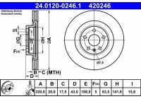 Disque de frein 24.0120-0246.1 ATE