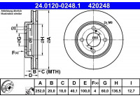 Disque de frein 24.0120-0248.1 ATE