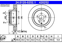 Disque de frein 24.0120-0252.1 ATE