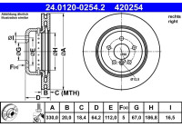Disque de frein 24.0120-0254.2 ATE