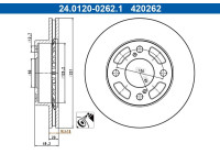 Disque de frein 24.0120-0262.1 ATE