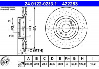 Disque de frein 24.0122-0283.1 ATE