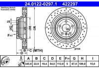 Disque de frein 24.0122-0297.1 ATE
