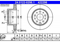 Disque de frein 24.0122-0298.1 ATE