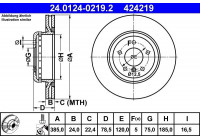 Disque de frein 24.0124-0219.2 ATE