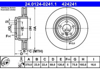 Disque de frein 24.0124-0241.1 ATE