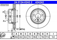 Disque de frein 24.0124-0242.2 ATE