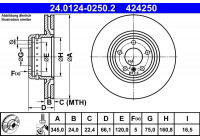 Disque de frein 24.0124-0250.2 ATE