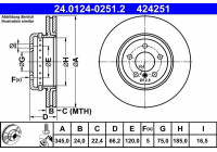 Disque de frein 24.0124-0251.2 ATE