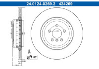 Disque de frein 24.0124-0269.2 ATE