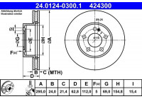Disque de frein 24.0124-0300.1 ATE