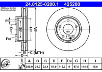 Disque de frein 24.0125-0200.1 ATE