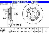 Disque de frein 24.0126-0177.1 ATE