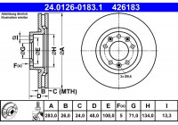 Disque de frein 24.0126-0183.1 ATE